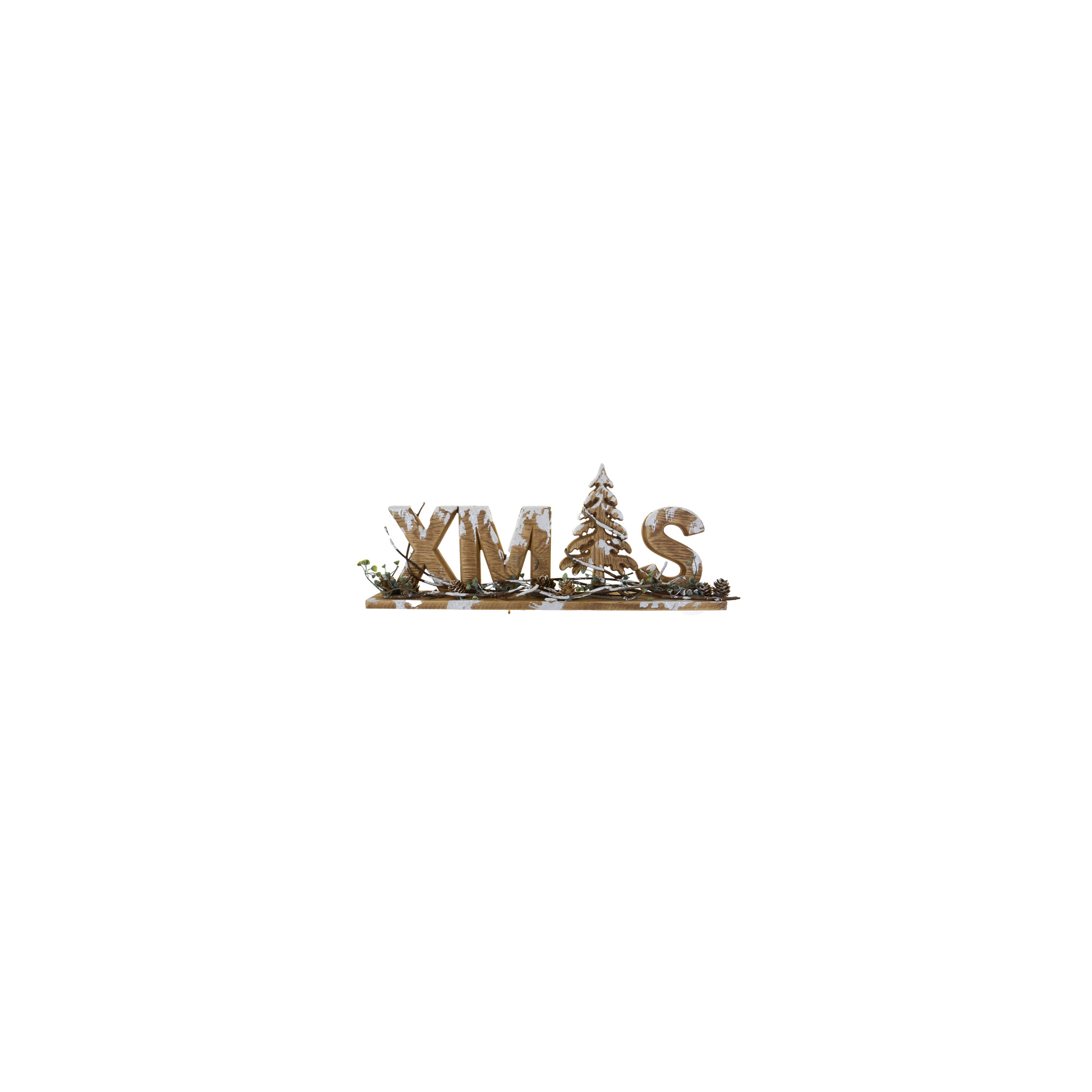 Xmas felirat fa 50x6x20 havas barna