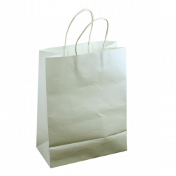 Ajándéktasak papír egyszínű 24*31*12cm fehér