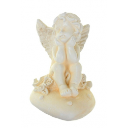 Figura angyal B7 8,2cm krém
