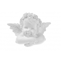 Figura angyal gipsz R7 8,2cm fehér