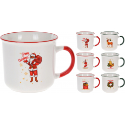 Bögre porcelán karácsonyi 13*13*9cm 290ml fehér