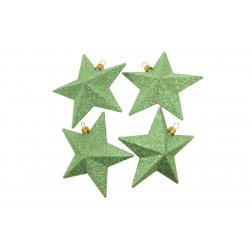 Csillag glitteres műa. 11cm s/4 menta