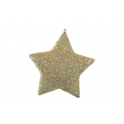 Csillag poly akasztós 8*7,5cm arany