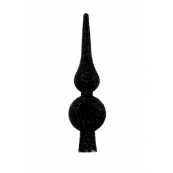 Csúszdísz 14cm glitteres műa. fekete