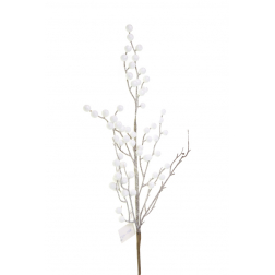 Dekor ág bogyós 65cm fehér