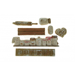 Dekor backermix gipsz 2D 2,5-13cm s/7 barna