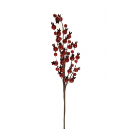 Dekor bogyós ág 54cm fehér
