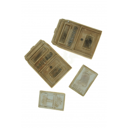 Dekor postaláda gipsz 2D 4,5-7,5cm s/4 barna