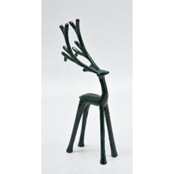 Dekor szarvas aluminium 11*5*27cm zöld