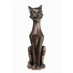 Dekoráció macska poly 15*37cm arany
