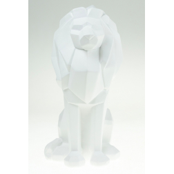 Dekoráció oroszlán poly 19*27cm geometrikus fehér