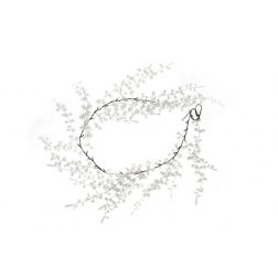 Dekorág 117cm glitteres fehér