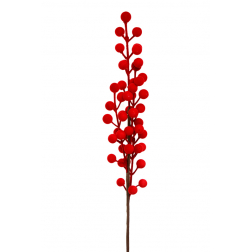 Dekorág bogyós 68cm piros