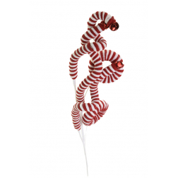 Dekorág nyalóka 80cm piros/fehér