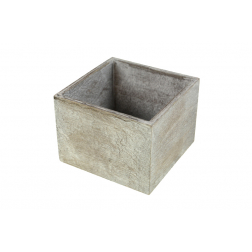 Doboz fa 13*13*11cm mosott szürke
