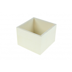 Doboz fa 9*9*8cm fehér