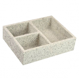 Doboz fa osztott 22*17*6cm szürke