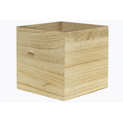 Doboz fa szögletes 12*12*12cm natúr