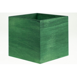 Doboz fa szögletes 13*13*12cm s.zöld