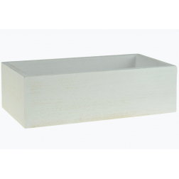 Doboz fa téglalap 20*10*6cm fehér