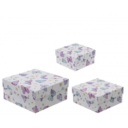 Doboz papír 17*8cm s/3 pillagós fehér