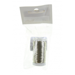 Drót boujon tekercsben sima 100g ezüst