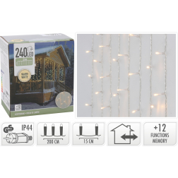Égősor ledfüggöny 240LED meleg fehér