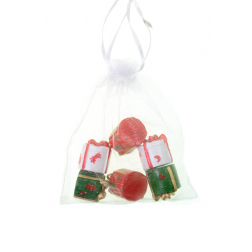 Figura ajándék poly 2,3cm s/6 piros/zöld