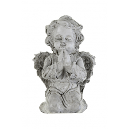 Figura angyal poly 10*5cm fehér