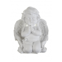 Figura angyal poly 15*12,5cm fehér