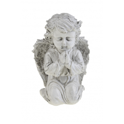 Figura angyal poly 16*10cm fehér