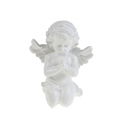 Figura angyal poly 16*13cm fehér