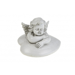 Figura angyal poly 19*6,5cm fehér