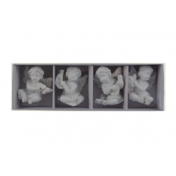 Figura angyal poly 3,3*3,3*3,7cm s/4 szürke