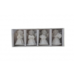 Figura angyal poly 3,5*2,6*4,7 cm s/4 fehér