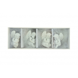 Figura angyal poly 3,6cm s/4 fehér