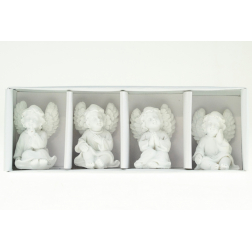 Figura angyal poly 4cm s/4 ülő többféle fehér