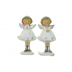 Figura angyal poly 5*4*11cm 2féle fehér