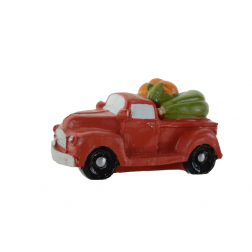 Figura autó poly 7,1*3,5*3,9cm tökkel piros