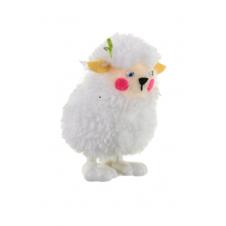 Figura bárány plüss 6,5*8cm fehér