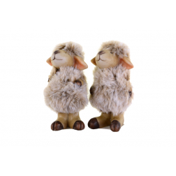 Figura bárány poly 6.5*5*10.5cm 2féle fehér