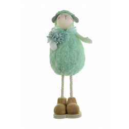 Figura bárány textil 20cm álló menta