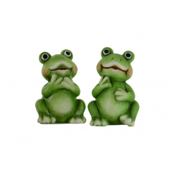 Figura béka kerámia 5.5*4.2*8.4cm 2féle zöld