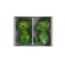 Figura béka poly 3,7*3,7*5,6cm s/2 zöld