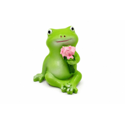 Figura béka poly 4,4*4,3*5,4cm zöld