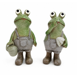 Figura béka poly 5.5*3.5*10cm 2féle zöld