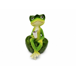 Figura béka poly 8,3*6,6*12cm zöld