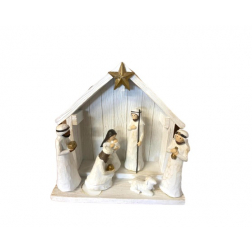 Figura betlehem poly 24cm fehér
