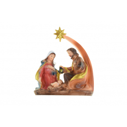 Figura betlehemi poly 15*12cm színes