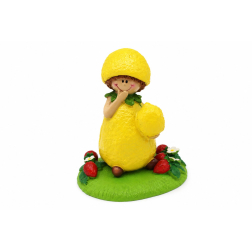 Figura citrom ruhában poly 8,8*7,9*10,3cm sárga
